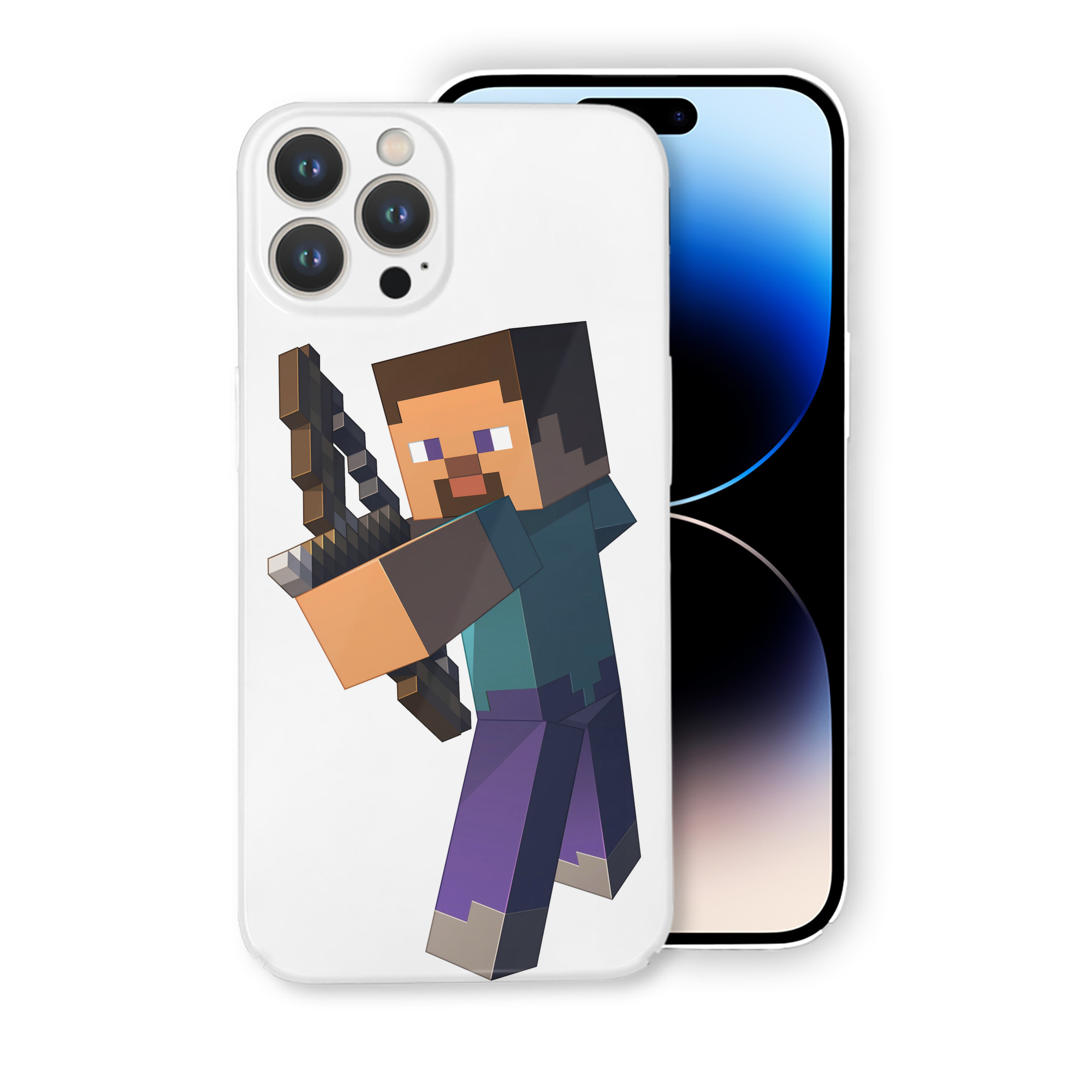 （画像用） マインクラフト ブロックの世界 Minecraft MC Block world 【iPhone 14シリーズ対応】ハードケース